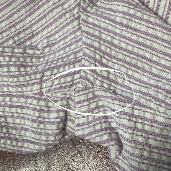 Vintage Purple White Seersucker Embroidered Set Top & Pants Set Size 14 Spring - Picture 16 of 16